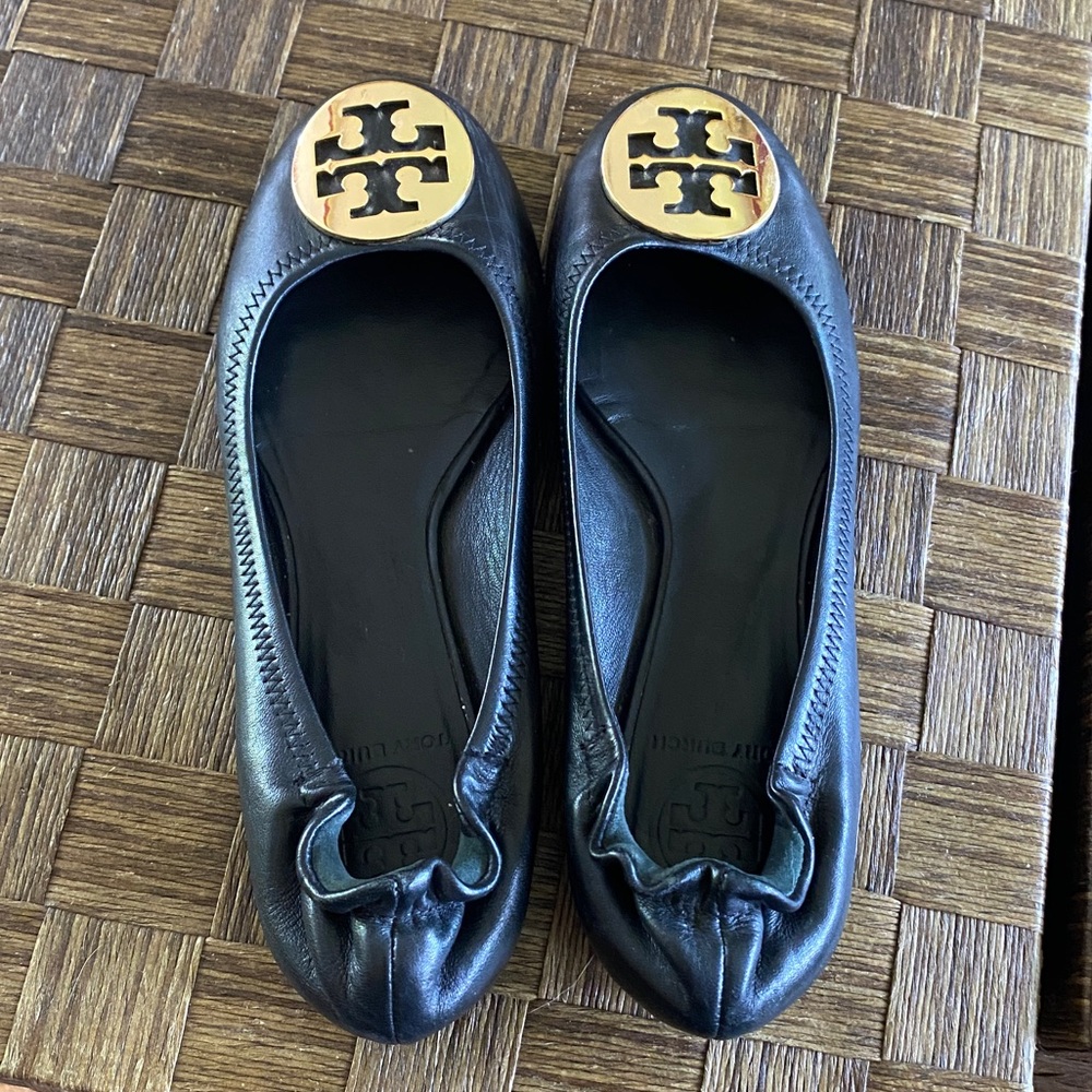 Black Ballet Flats Tory Burch